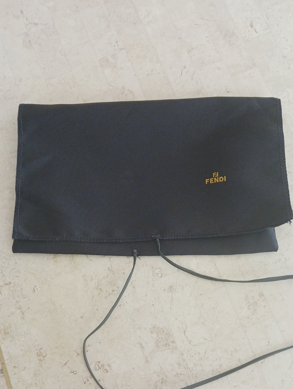 FENDI - soft - Glasses/Accessories Case,tie straps, matte black, Like New...